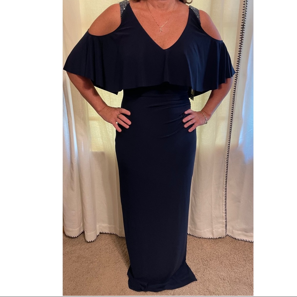 Ralph Lauren Navy Blue Formal Dress